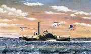 James Bard Fanny, steam tug built 1863 Spain oil painting artist